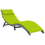 Sdraio con Cuscino Grigia in Legno Massello di Acacia cod mxl 74042