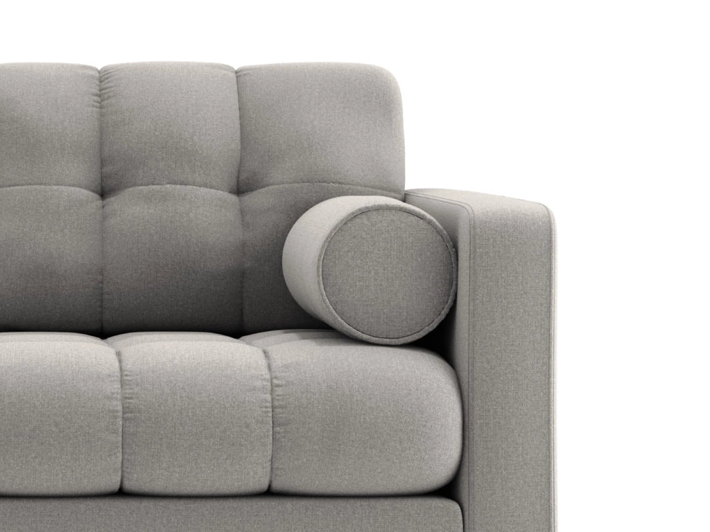 Cosmopolitan Design - Divano "Bali" 3 posti in tessuto strutturato grigio chiaro 