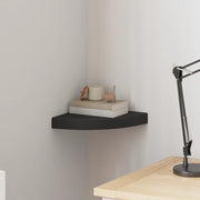 Scaffale Angolare a Parete Nero 25x25x3,8 cm in MDF cod mxl 32794