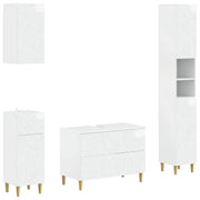Set di Mobili da Bagno da 4 Pezzi DELFT Bianco Lucido 3417949