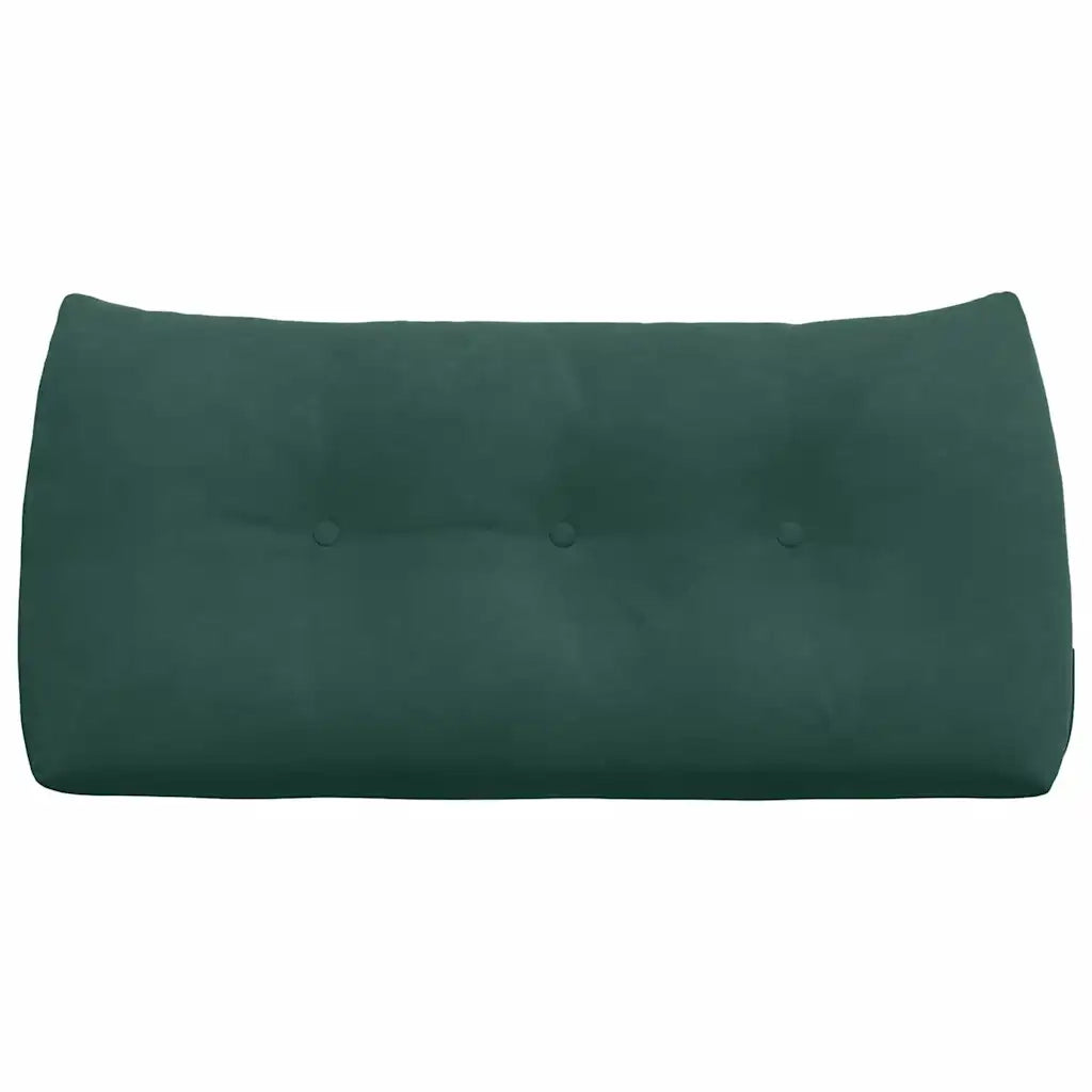 Cuscino per Schiena | Cuscino dorsale Verde Scuro 100 x 24 x 50 cm Velluto