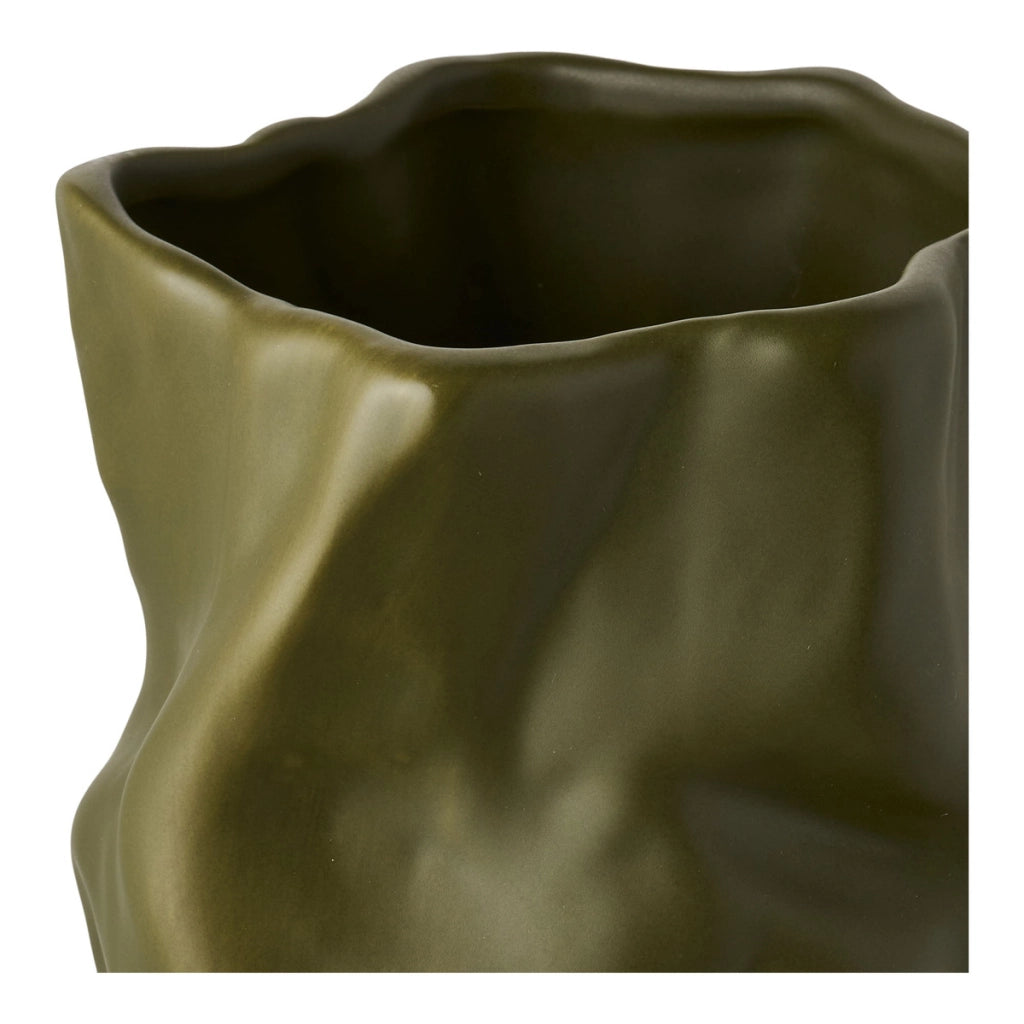 Vaso Decorativo HN6, Verde, Ceramica, 15x15x25,5 cm