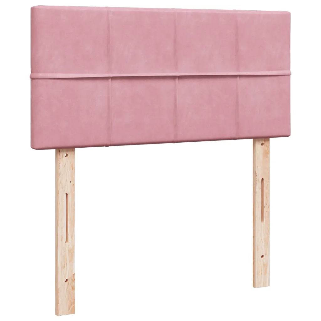 Giroletto a Molle con Materasso Rosa 80x200 cm in Velluto