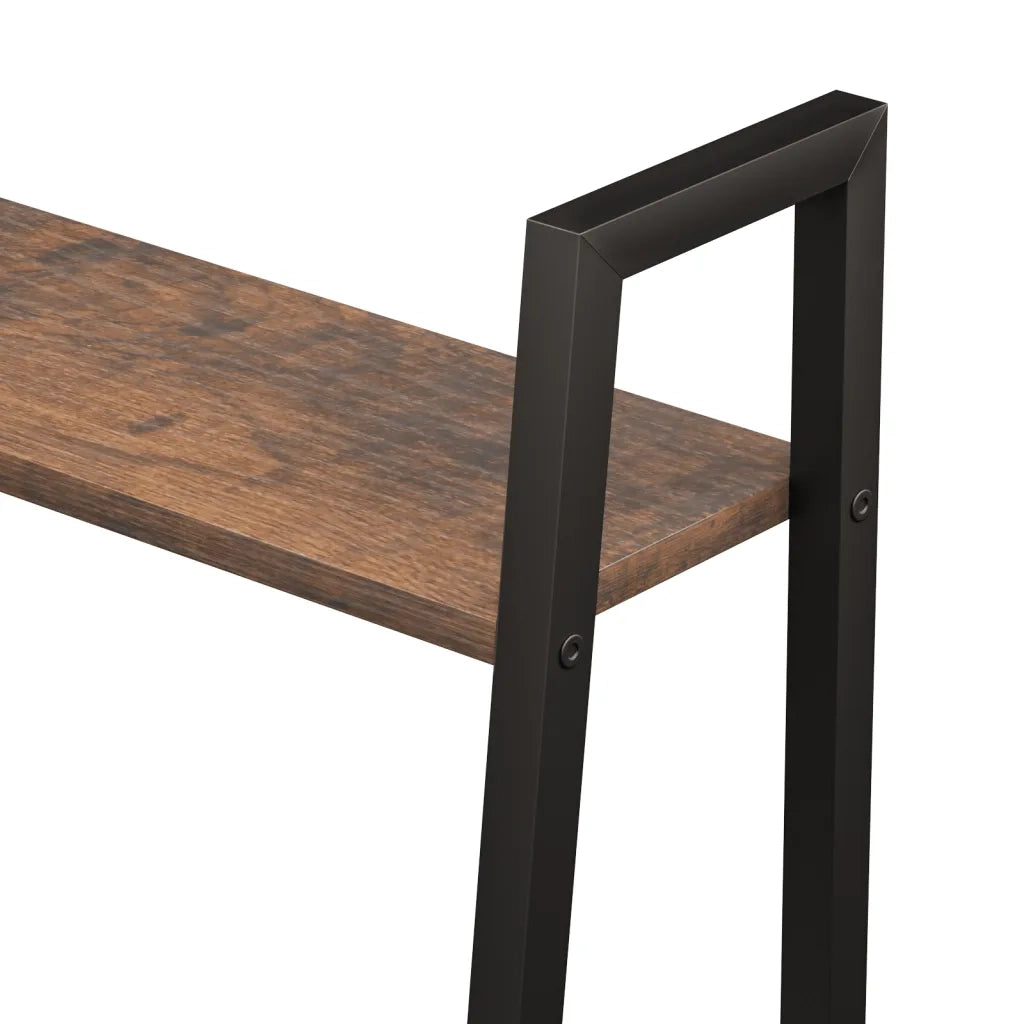 Scaffale Autoportante 5 Ripiani Marrone Scuro Nero 56x35x174 cm cod mxl 9447