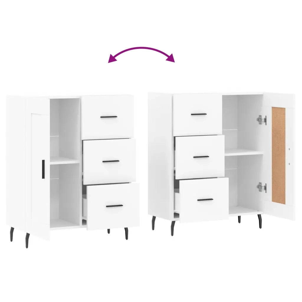 Credenza-Buffet-Armadio da cucina Bianca 69,5x34x90 cm in Legno Multistrato 725019