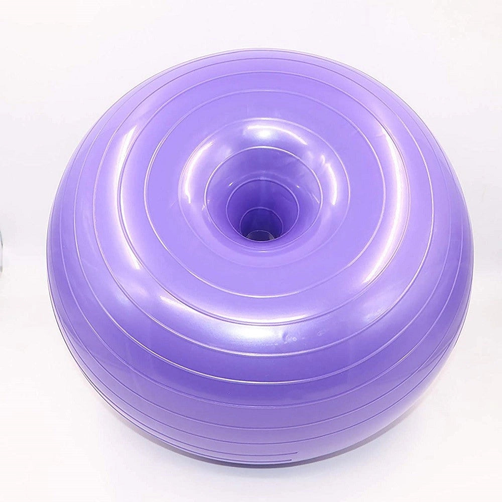 Trade Shop - Ciambella Palla Gonfiabile Esercizio Allenamento Pilates Yoga Con Pompa Viola -