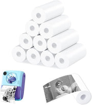 10 rotoli di carta termica bianca per fotocamera e miniprinter (57 x 25 mm) - ideale per foto, stampa e uso creativo