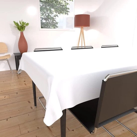 Tappeto da tavolo con protezione contro macchie in Bianco elegante per tavoli grandi 140x300 cm