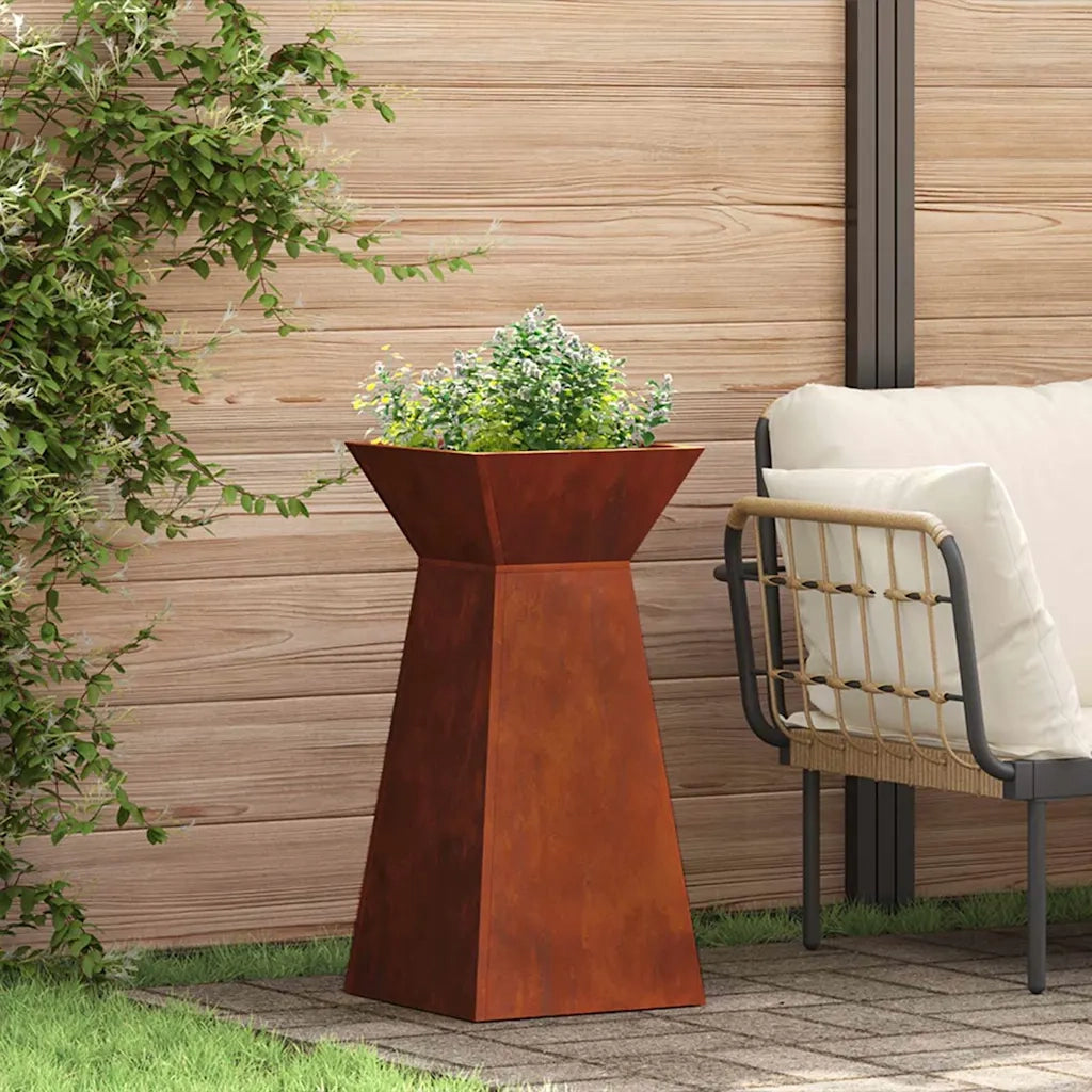 Vaso a Pilastro 2 pz-Set di 2 Fioriera da Esterno-Contenitore per Piante Argento 35 x 35 x 73 cm 694570