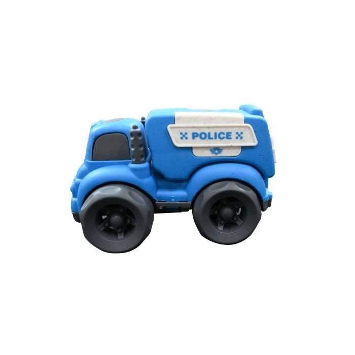 Mini polizia+pompiere in fibre di grano, riciclabile e biodegradabile
