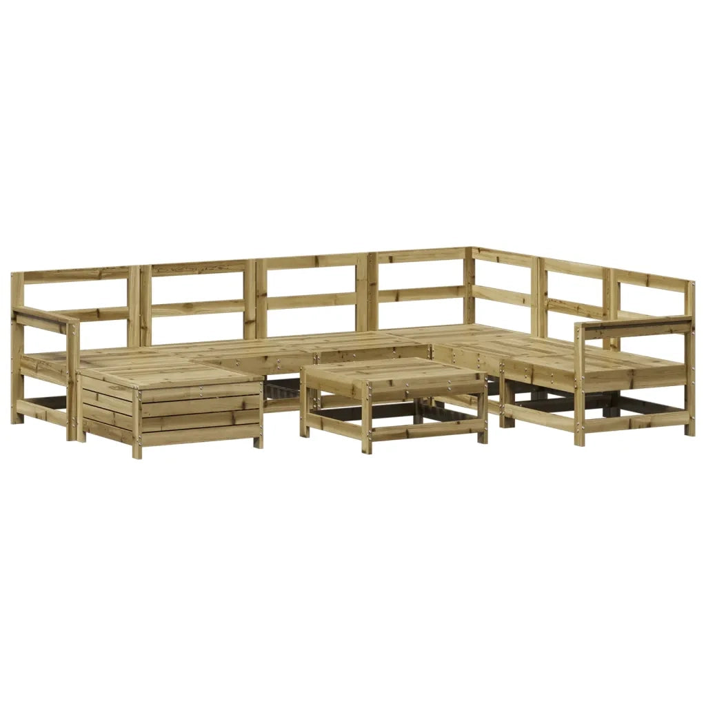 Set Divani da Giardino 8 pz in Legno Impregnato di Pino 3250615