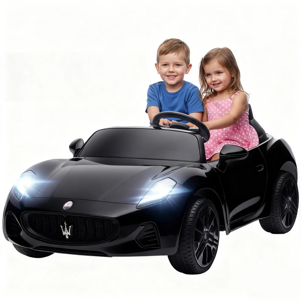 Auto Elettrica Maserati per Bambini ¨C Minimal ¨C 12V, Telecomando, Luci LED, Nero