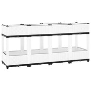 Fioriera rialzata per piante fiori terrazza giardino 160 x 40 x 71 cm polipropilene grigio 02_0039219