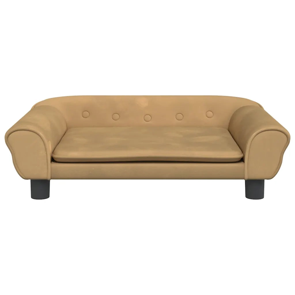 Lettino per Cani Marrone 70x48x22 cm in Velluto 172017