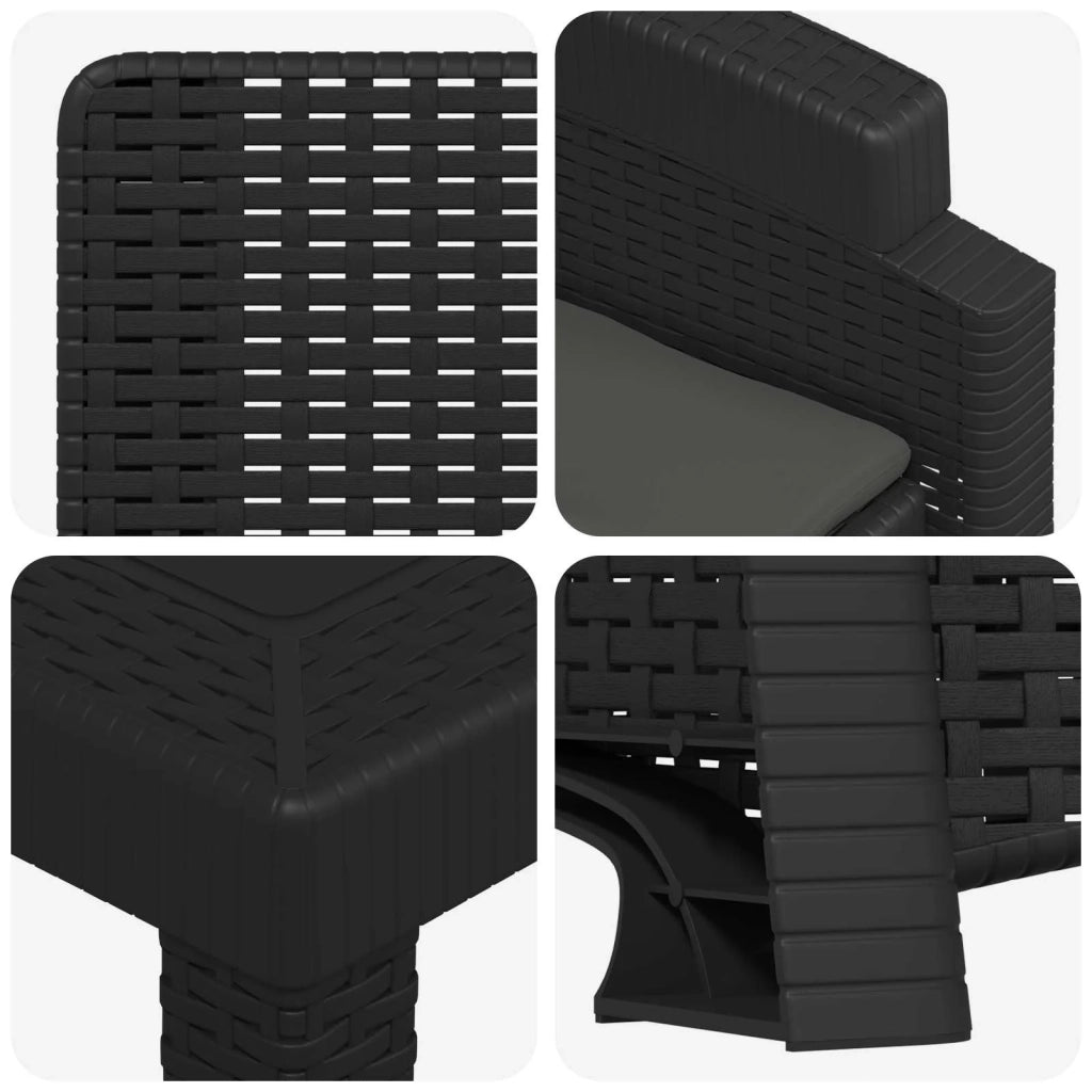 Set da Pranzo per Giardino 9 pz Antracite PP 3430152