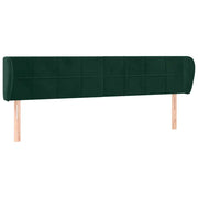 Testiera | Testata ad Orecchio Verde Scuro 203x23x78/88 cm in Velluto