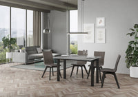 Tavolo Salvaspazio Allungabile 120/200x45/90x80/78 cm Everyday Double Cemento