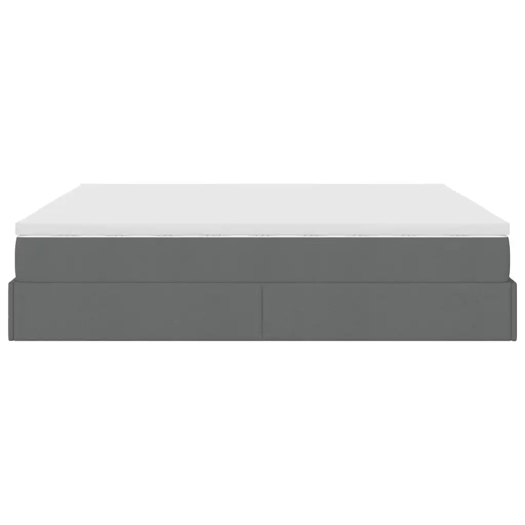 Struttura Letto Pouf con Materasso 160x200 cm in Tessuto