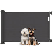 Barriera per Cani Retrattile con Chiusura a Interruttore per Porte Scale ¨C Zephmum ¨C 142x10x87 cm Nero