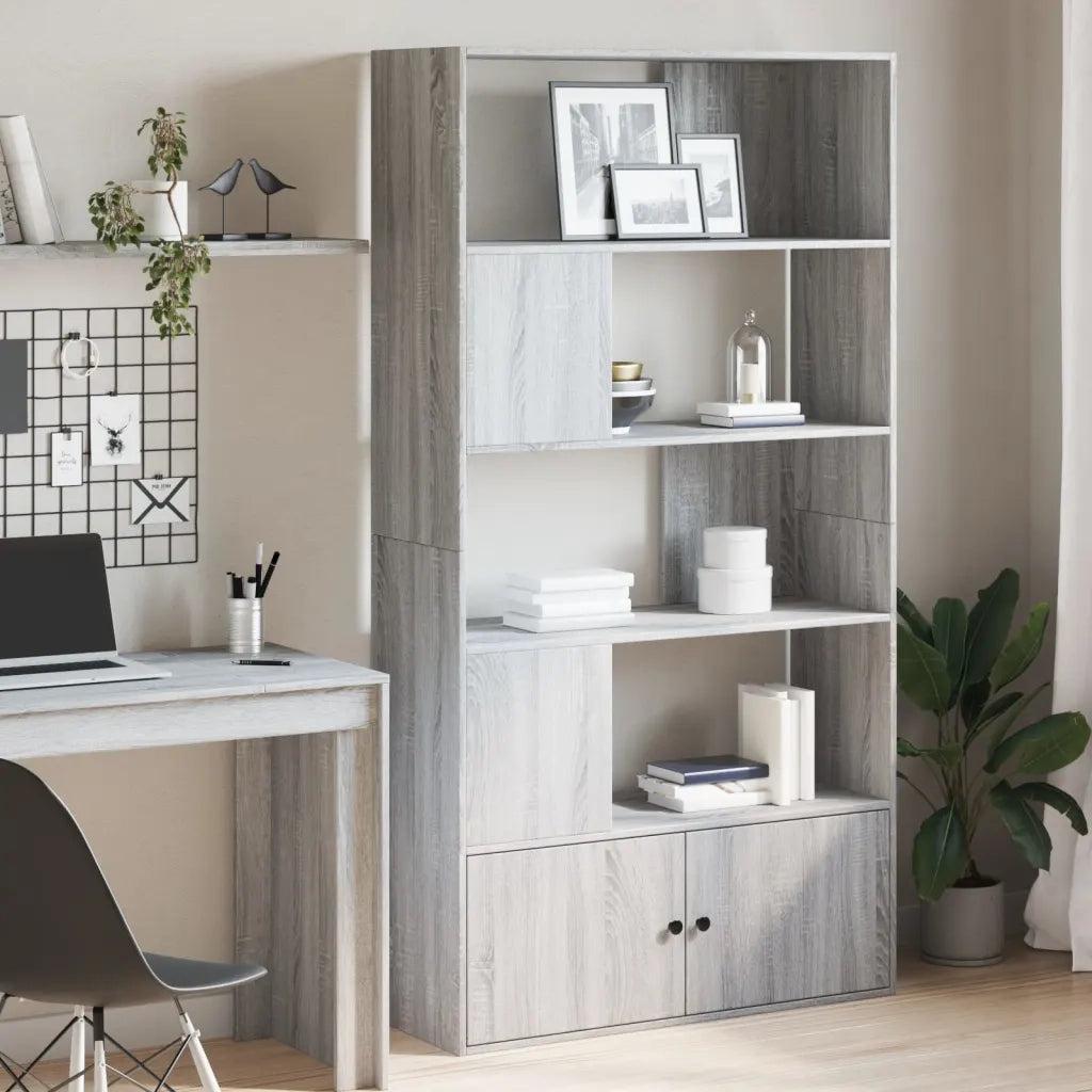 Libreria Grigio Sonoma 100x36x189 cm in Legno Multistrato 3295329