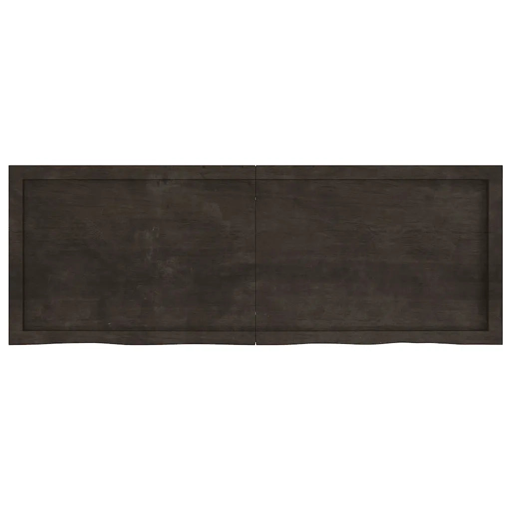 Ripiano Marrone Scuro 140x50x(2-6) cm Massello Rovere Trattato