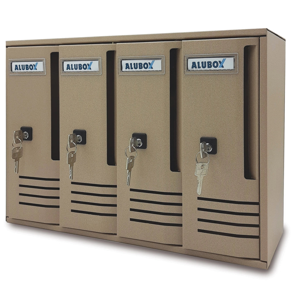 CASSETTA POSTALE ALUBOX CUBO C4 42X17,5X30 SABBIA- 1,0 pz