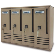 CASSETTA POSTALE ALUBOX CUBO C4 42X17,5X30 SABBIA- 1,0 pz