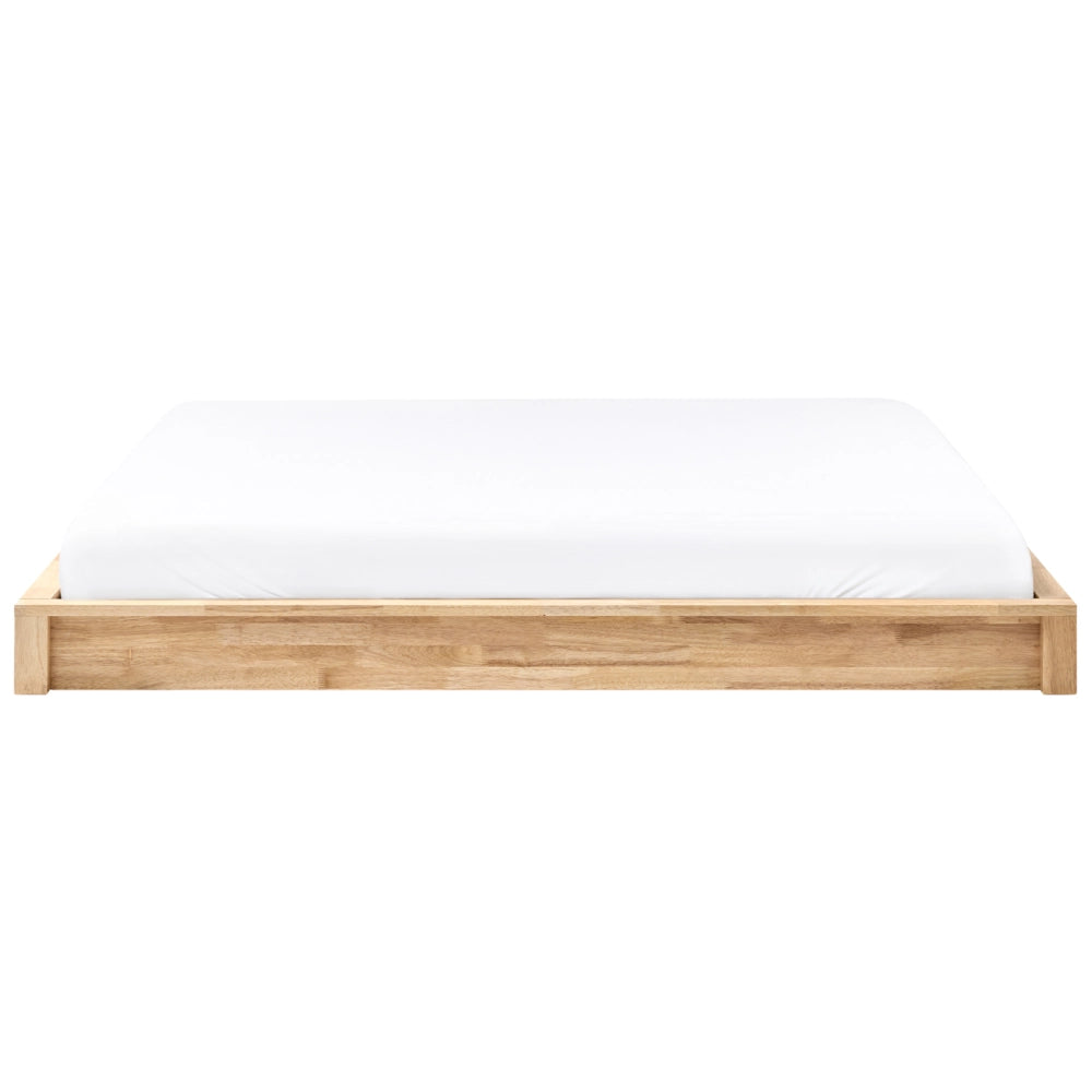 Letto con rete in legno marrone chiaro 180 x 200 cm senza testiera, design minimalista