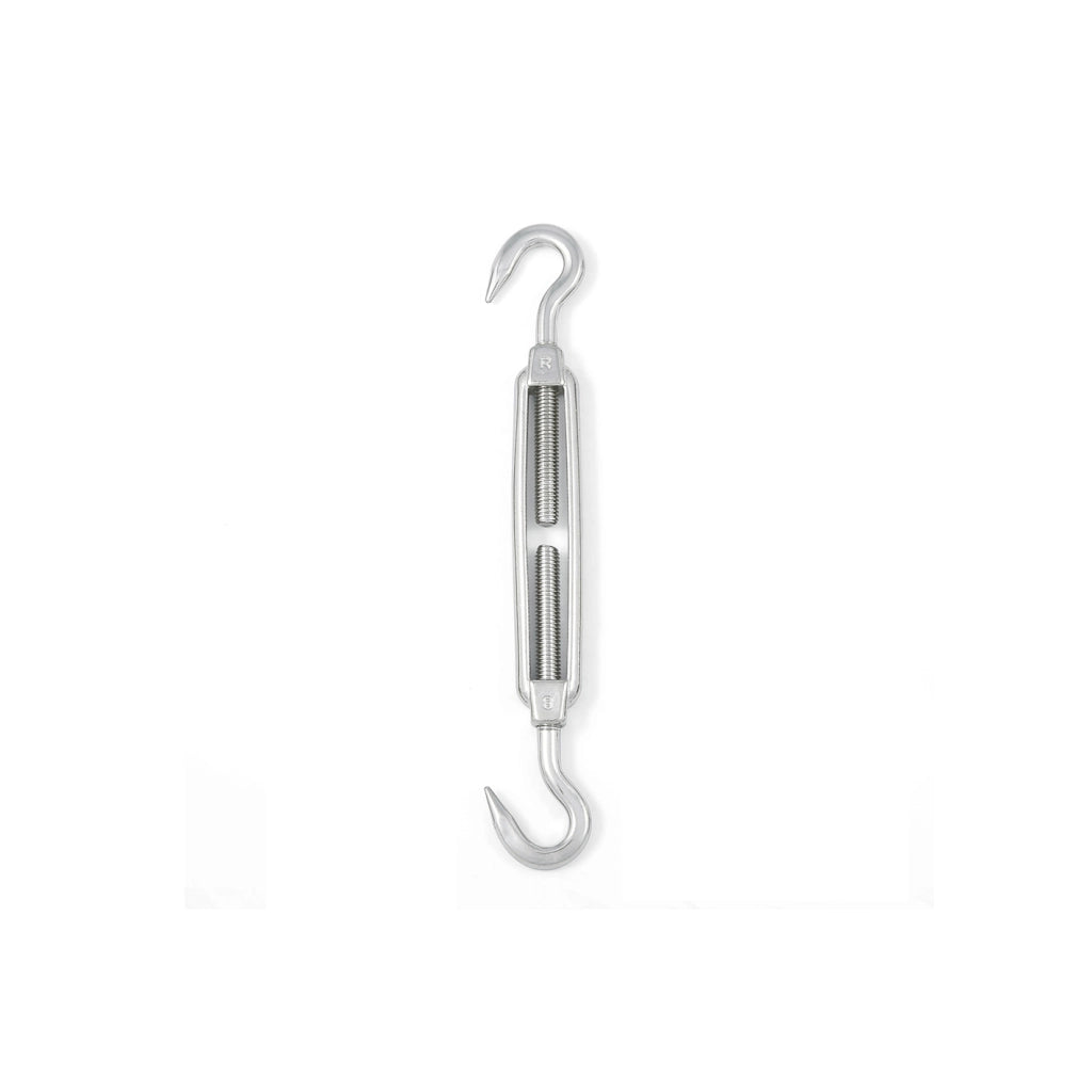 Tenditore a 2 ganci M5 mm. in acciaio Inox A4 - AISI 316