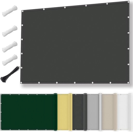 Tendal acqua reattiva rettangolare 1 x 2 m - ombreggiatura terrazza protezione UV antracite