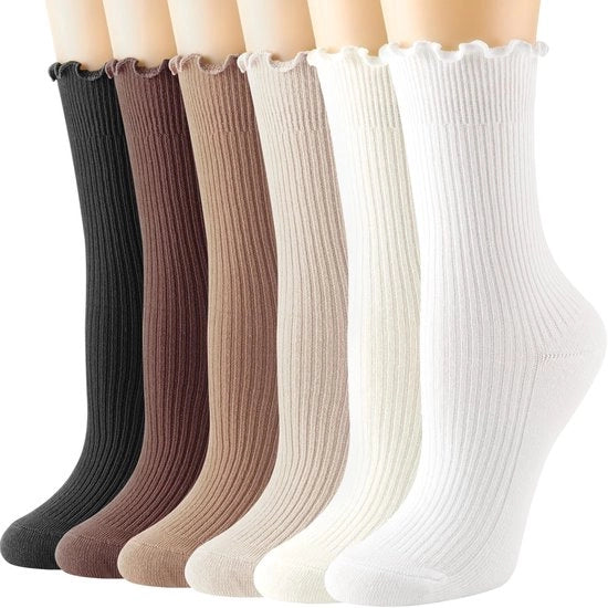 Sokke Casual per Donna - Ademend Comfort - Foderato a Ruchetti - Cotone morbido - Accessori di moda per donne - Diverse colori