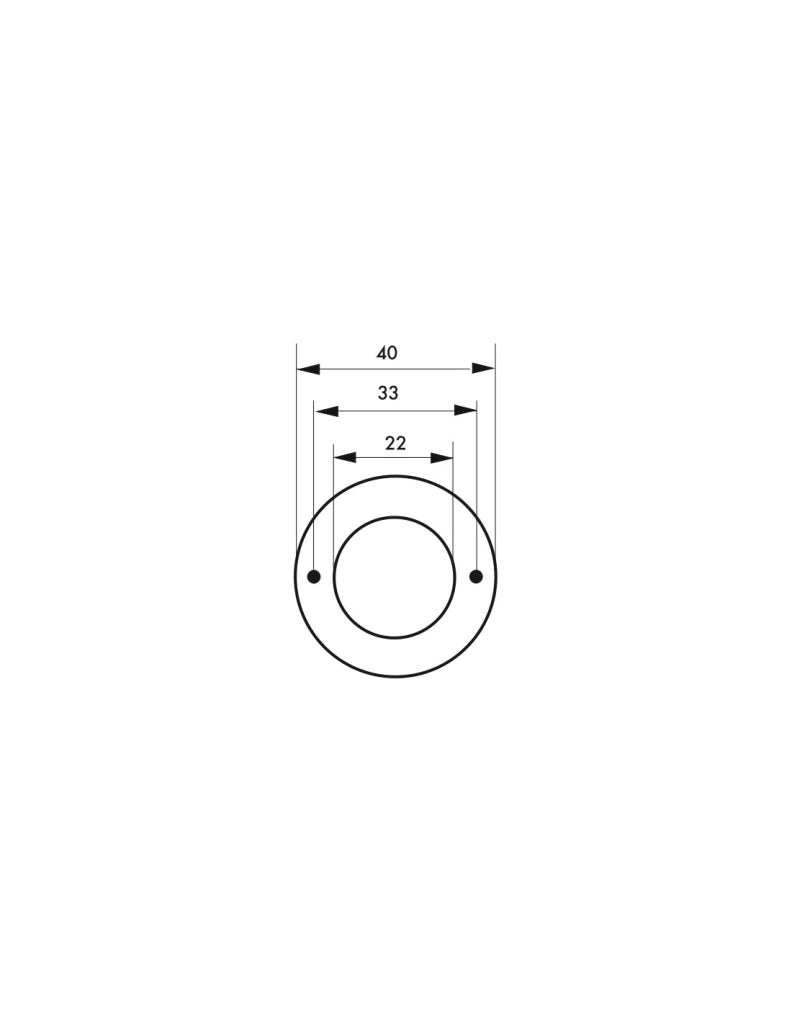 Borchia rosetta per cilindro Ø22mm, ottone - THIRARD