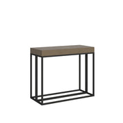 Consolle Allungabile 90-196x40x77 cm Epoca Small Tortora Telaio Antracite