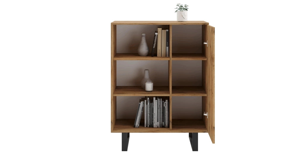 Libreria Fondi - Gambe in metallo Gold Craft Rovere