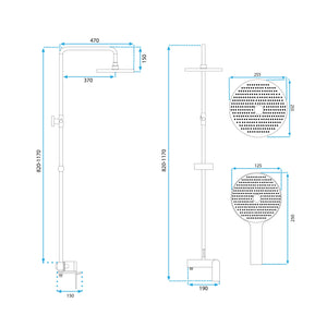 Set Doccia Rea Marco Brush Gold