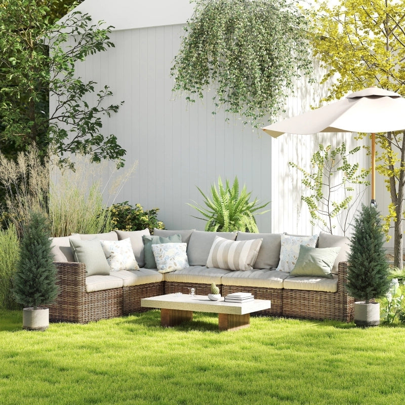 Cipressi artificiali, set da 2 con paletto di fissaggio, 100 cm, pianta artificiale in plastica, piante artificiali, albero artificiale, decorazione