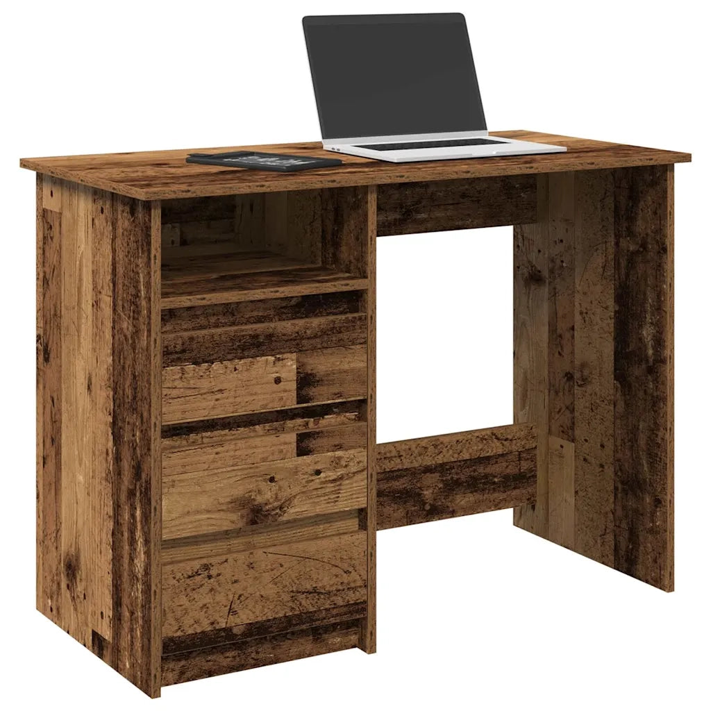 Scrivania Legno Antico 102x50x75 cm in Legno Multistrato 860470