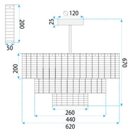 Lampadario A Sospensione Da Soffitto APP1677-8CP Marrone