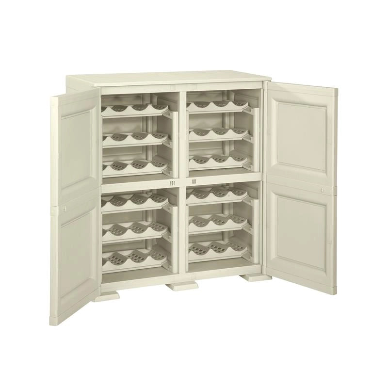 ARMADIO PORTABOTTIGLIE 48 BOTTIGLIE ANGORA 79X43X85,5 CM CON ANTA LISCIA – CANTINETTA MODERNA CHIUSA PER SOGGIORNO E ZONA PRANZO
