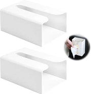 Dispensatore di Tovaglia di Papier - Montaggio a Parete per Bagno e Cucina - 2 Pezzi - Bianco