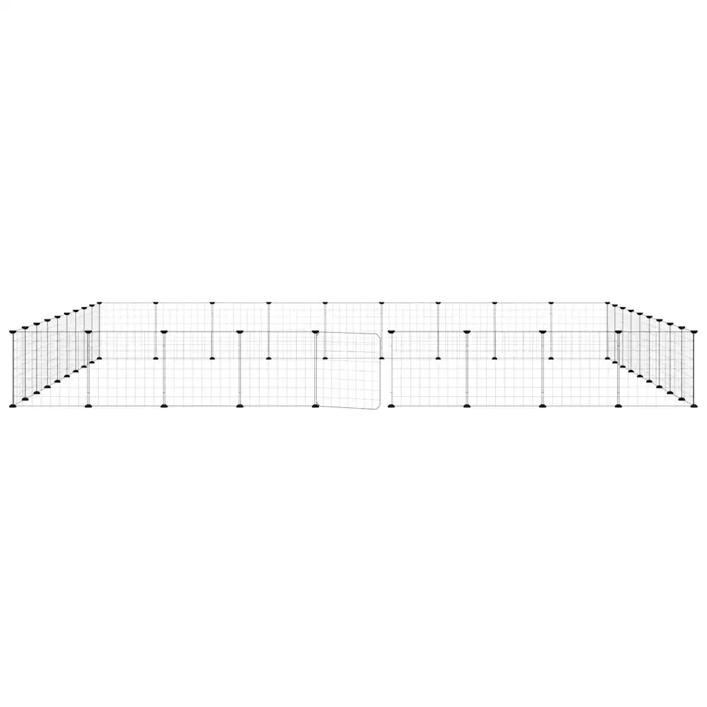 Gabbia per Animali 36 Pannelli con Porta Nera 35x35 cm Acciaio 3114021
