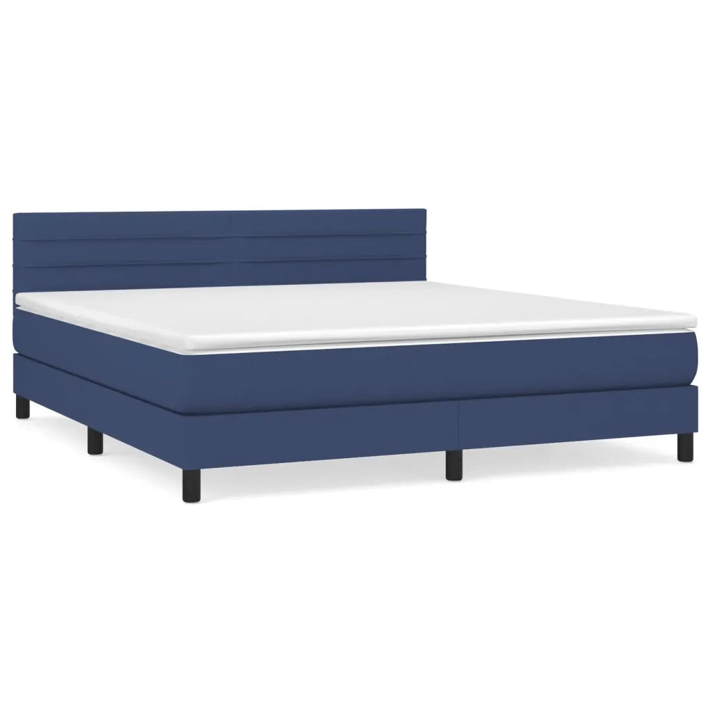 Giroletto a Molle con Materasso Blu 160x200 cm in Tessuto 3140151