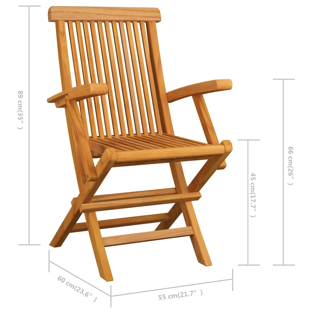 Sedie Giardino con Cuscini Rosso Vino 3 pz | Sedie da Esterno Legno Massello Teak
