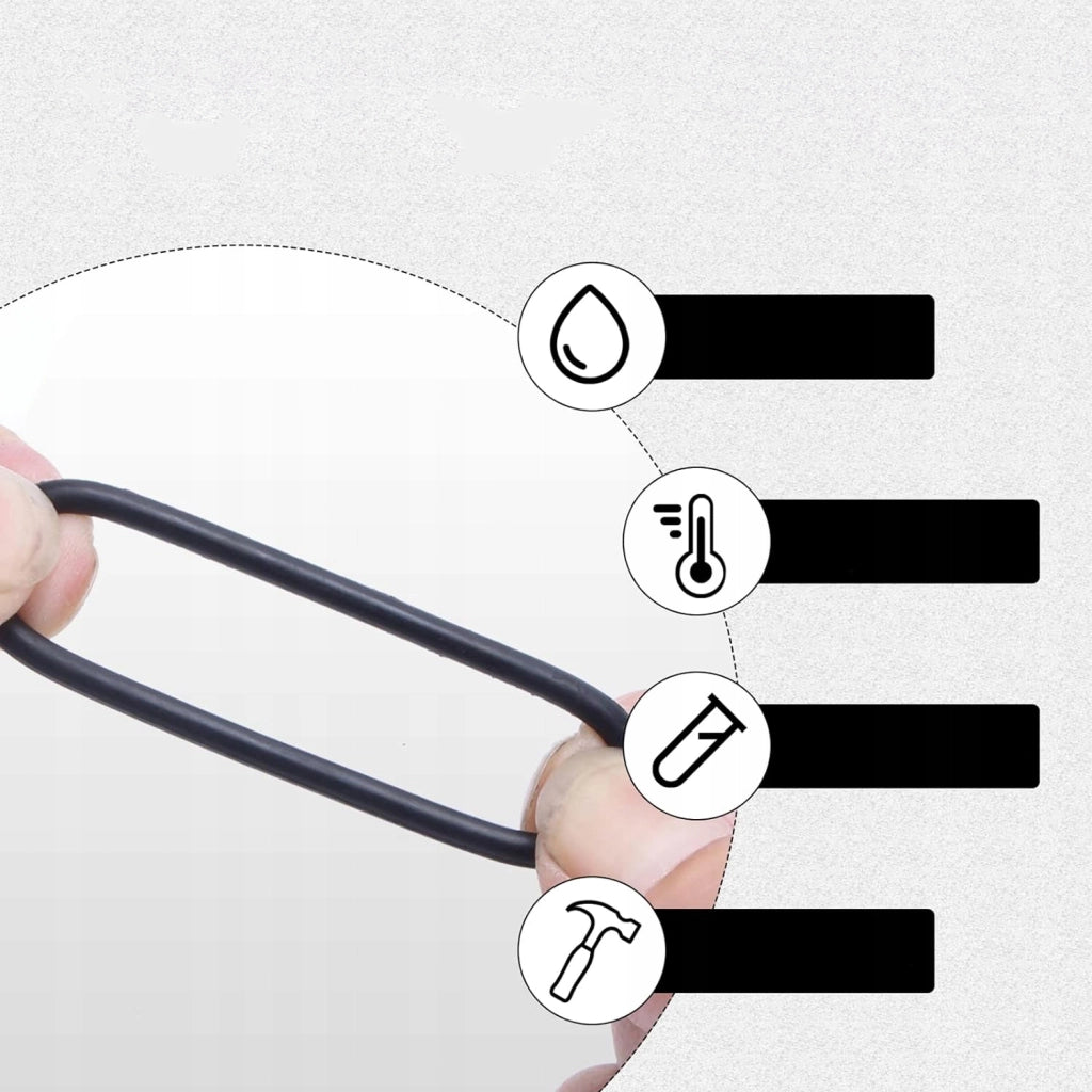 Set di Guarnizioni O-Ring 419 Pezzi – Materiale di Alta Qualità | Dimensioni Varie