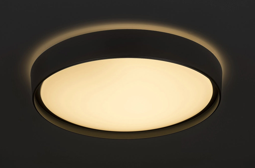 Plafoniera LED RGB con telecomando 50cm 40W nera Rabalux