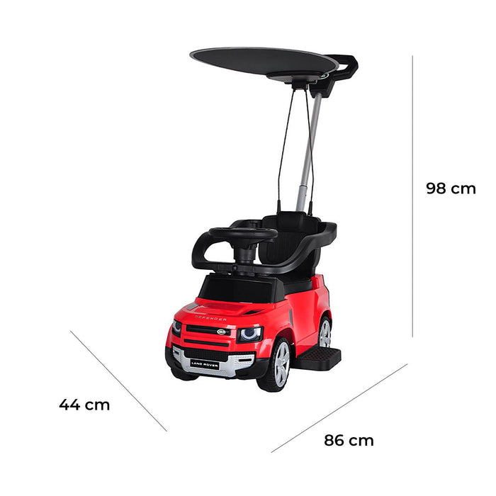 Macchina Cavalcabile 86x44x98 cm per Bambini con Maniglione e Cappottina Removibile con Licenza Land Rover Rosso