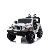 Macchina Elettrica per Bambini Fuoristrada Jeep Wrangler Rubicon 12V con Telecomando Bianco