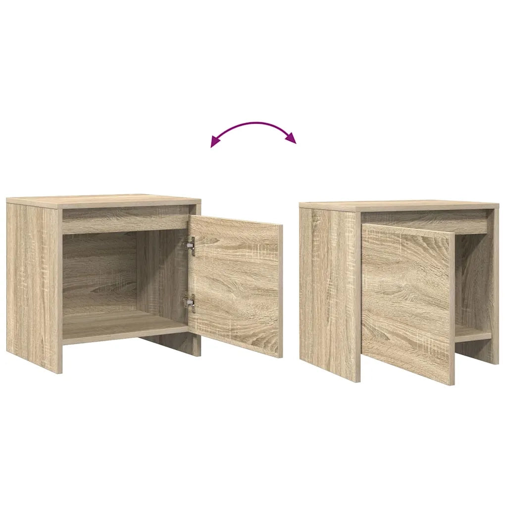 Comodino-Tavolino da notte Rovere Sonoma 45x34x44,5 cm in Truciolato