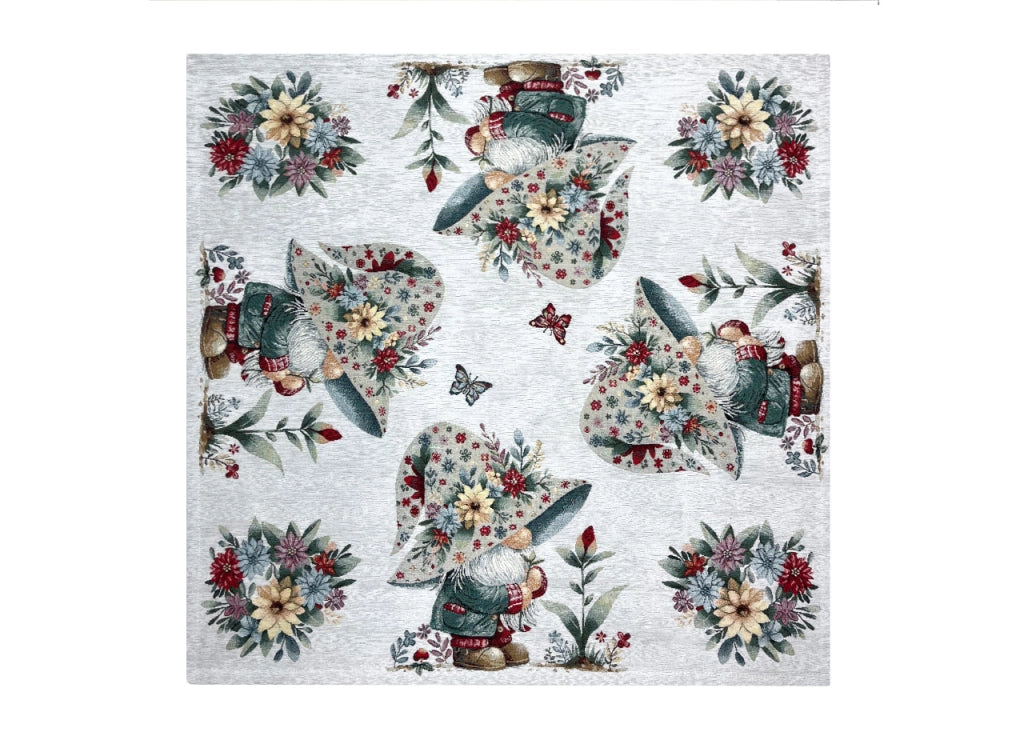 Tovaglia Centrino Runner Tavola Fantasia Elfo Primavera Made Italy - 90x90 - Elfo Primavera
