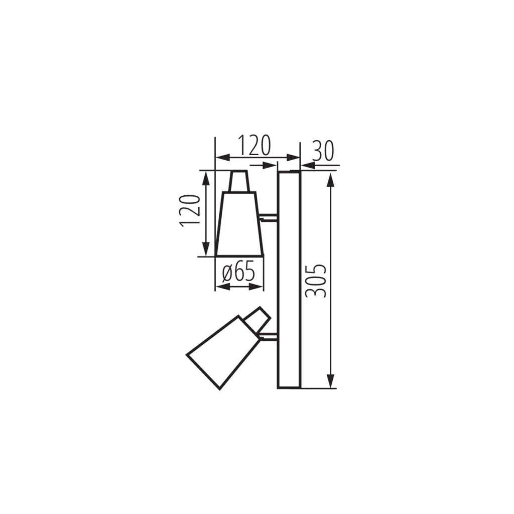 Plafoniera Kanlux Sempra 2 faretti GU10 bianca 33092